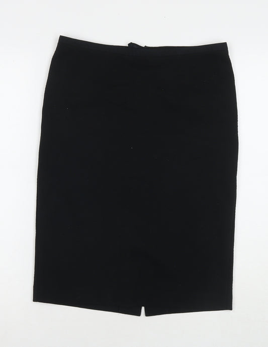 NEXT Womens Black Polyester Straight & Pencil Skirt Size 10 Zip