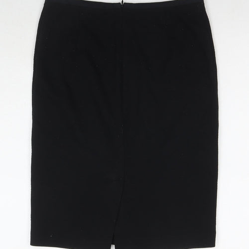 NEXT Womens Black Polyester Straight & Pencil Skirt Size 10 Zip