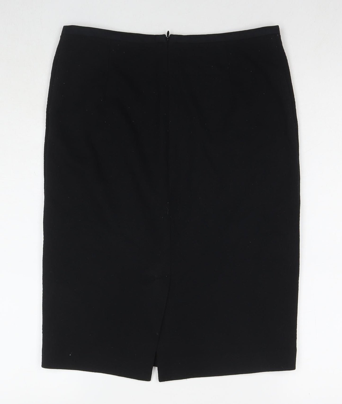 NEXT Womens Black Polyester Straight & Pencil Skirt Size 10 Zip