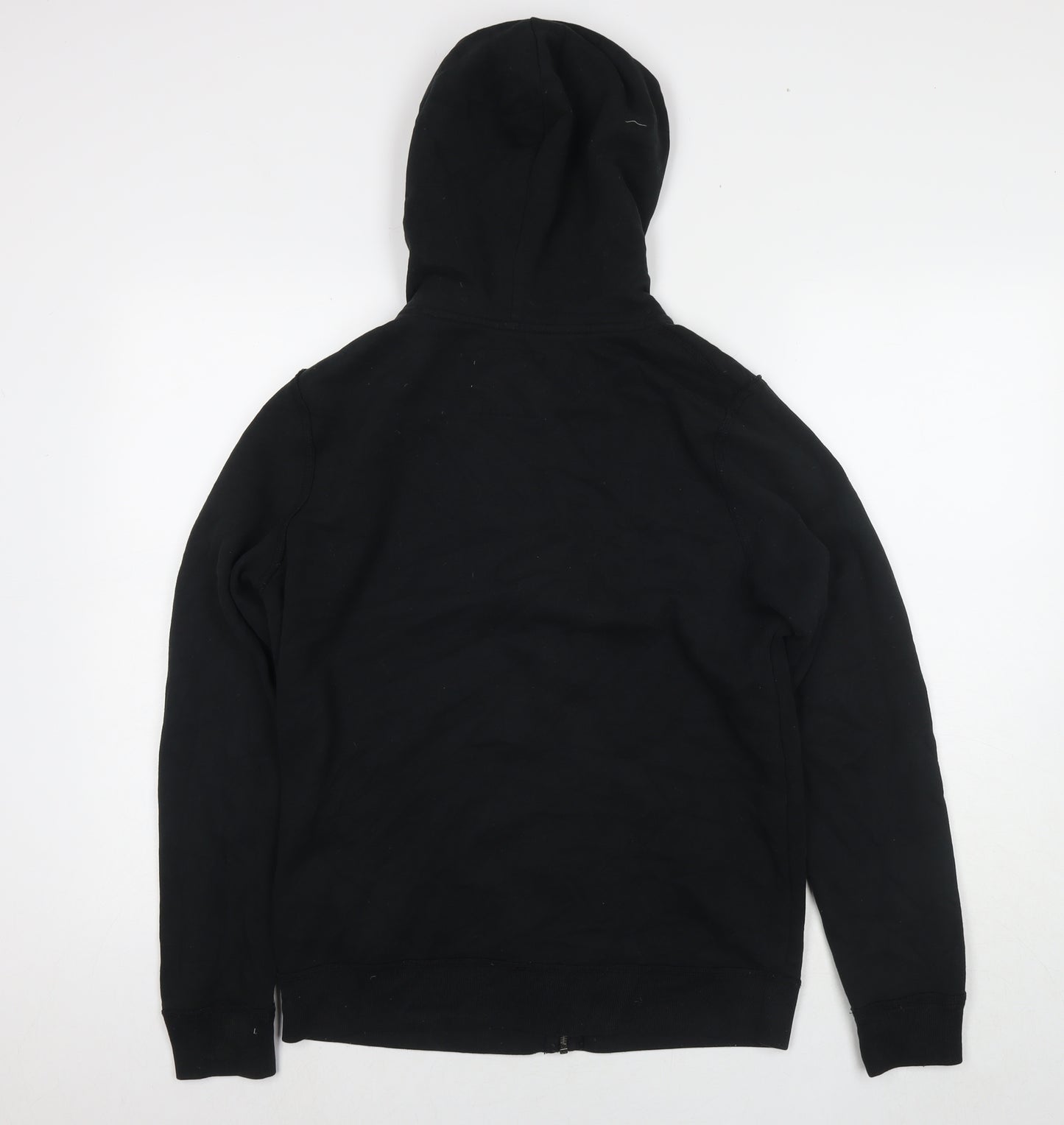 Hollister Mens Black Cotton Full Zip Hoodie Size S