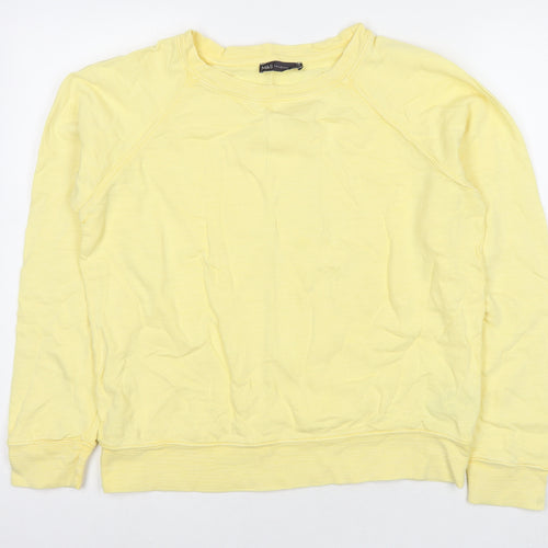 Marks and Spencer Womens Yellow Cotton Pullover Sweatshirt Size 12 Pullover