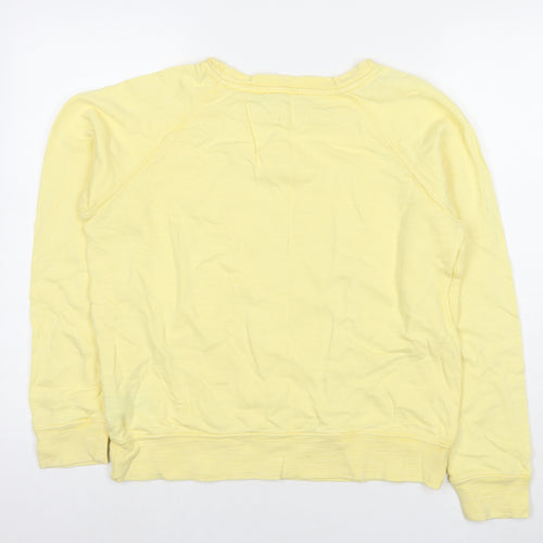 Marks and Spencer Womens Yellow Cotton Pullover Sweatshirt Size 12 Pullover