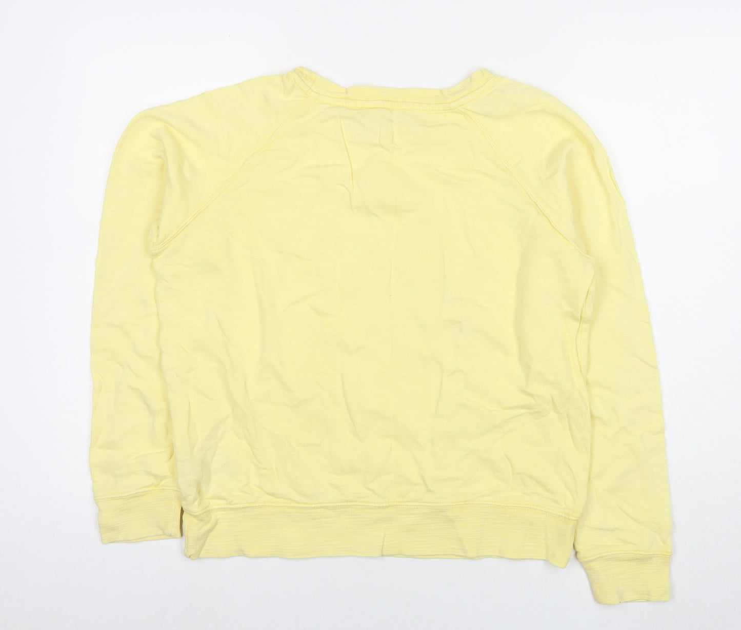 Marks and Spencer Womens Yellow Cotton Pullover Sweatshirt Size 12 Pullover