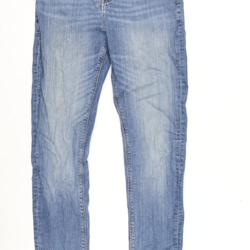 ASOS Mens Blue Cotton Blend Straight Jeans Size 30 in L34 in Regular Zip