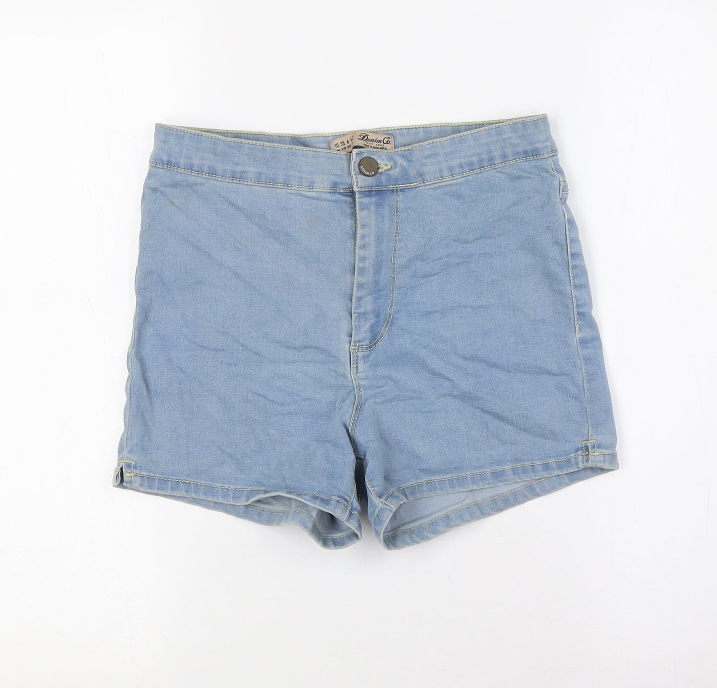 Denim Co Womens Blue Cotton Basic Shorts Size 10 L3 in Regular Zip