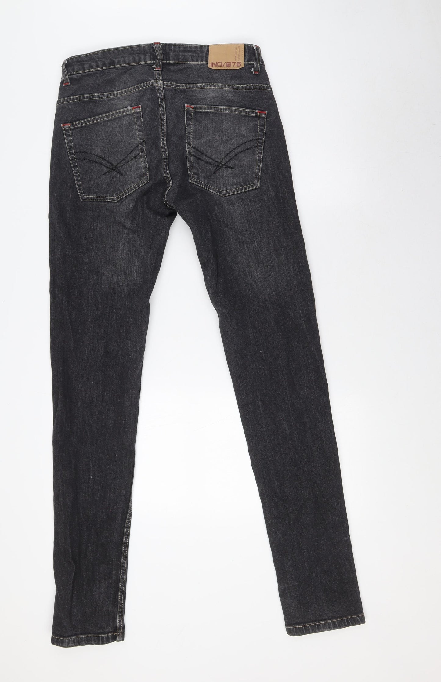 Industrialize Mens Black Cotton Straight Jeans Size 30 in L35 in Regular Button