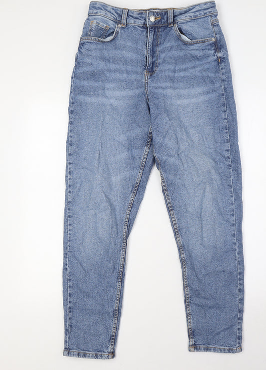 Denim Co Womens Blue Cotton Straight Jeans Size 10 L29 in Regular Button