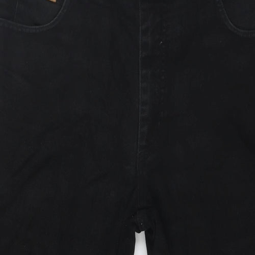 Wrangler Mens Black Cotton Straight Jeans Size 36 in L31 in Regular Button