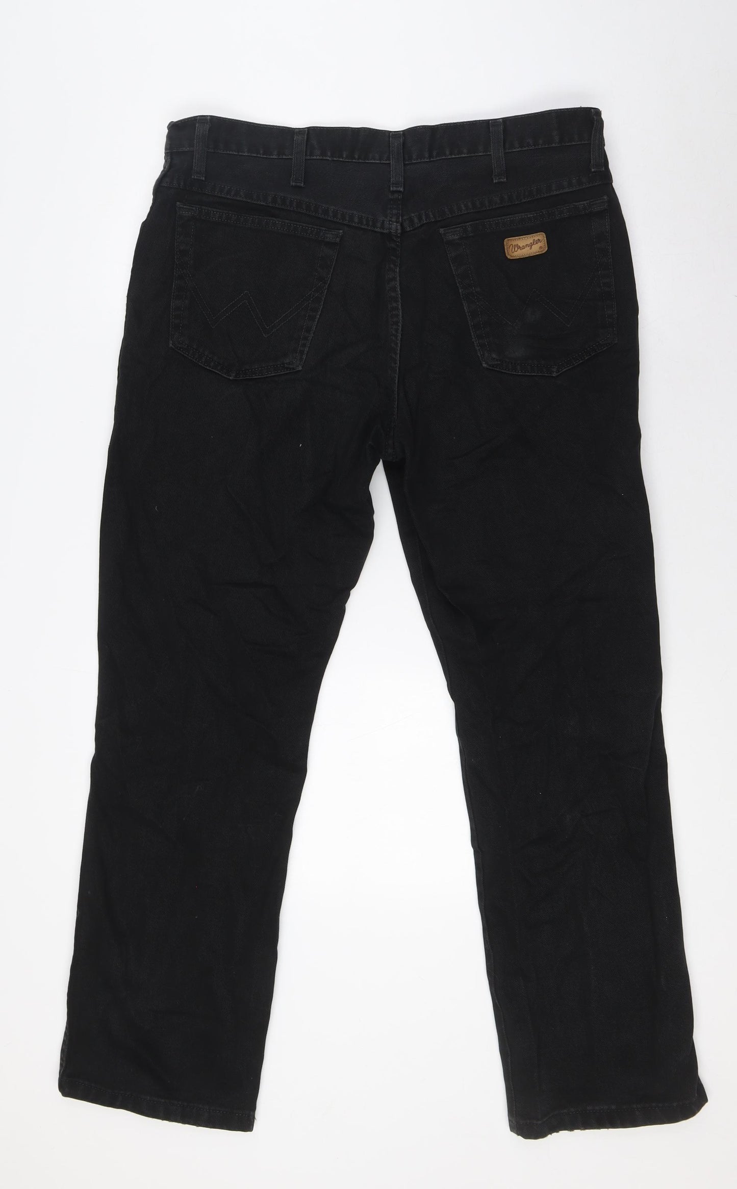 Wrangler Mens Black Cotton Skinny Jeans Size 36 in L30 in Regular Button