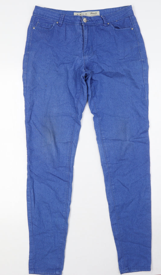 Denim Co Womens Blue Cotton Jegging Jeans Size 10 L32 in Regular Zip