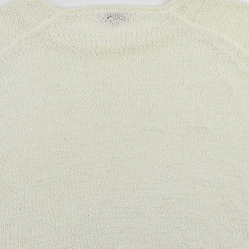 Phase Eight Womens Ivory Round Neck Acrylic Pullover Jumper Size 12