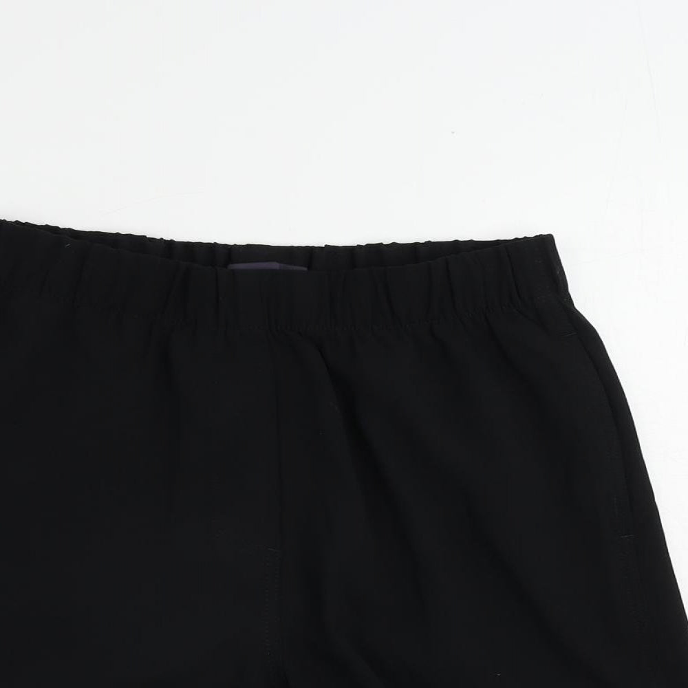 Marks and Spencer Womens Black Polyester Basic Shorts Size 6 L7.5 in Regular - Elastic Waist