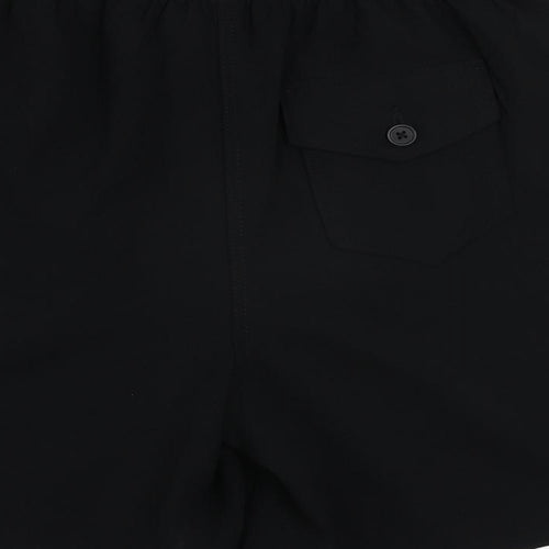 Marks and Spencer Womens Black Polyester Basic Shorts Size 6 L7.5 in Regular - Elastic Waist