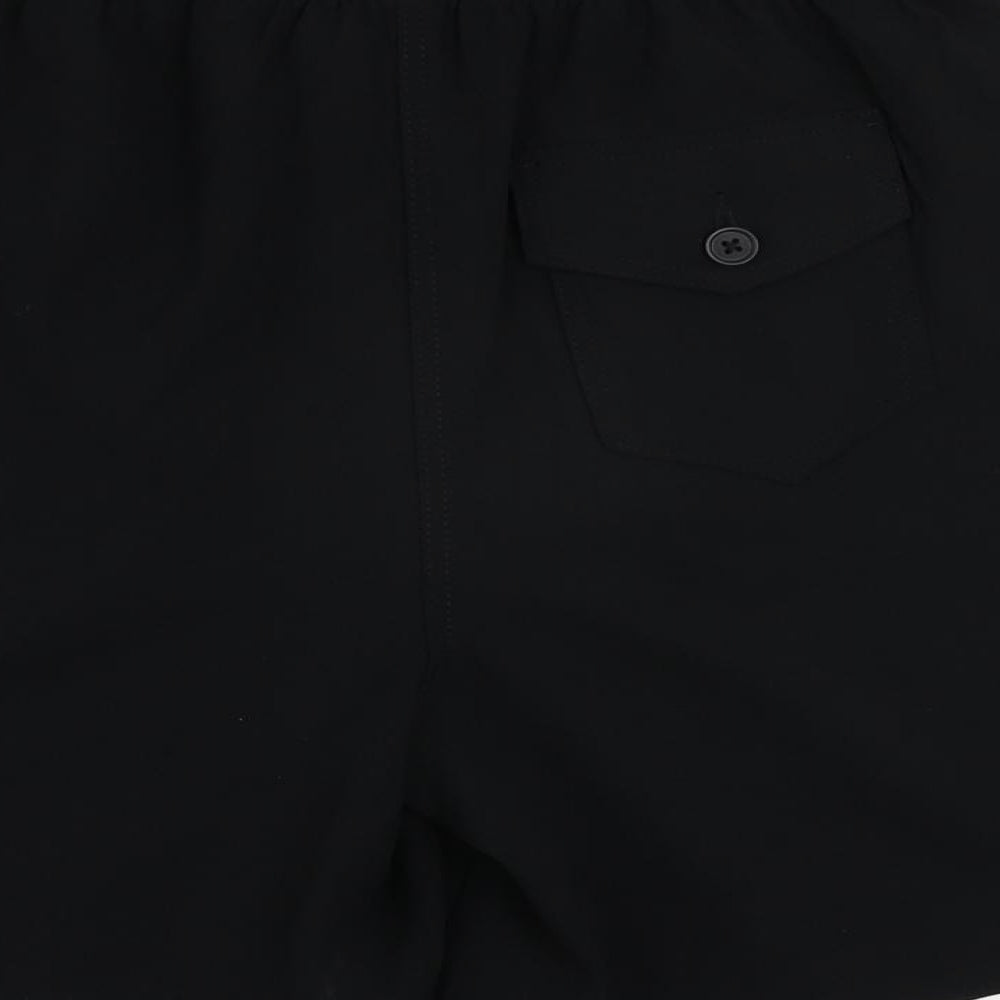 Marks and Spencer Womens Black Polyester Basic Shorts Size 6 L7.5 in Regular - Elastic Waist