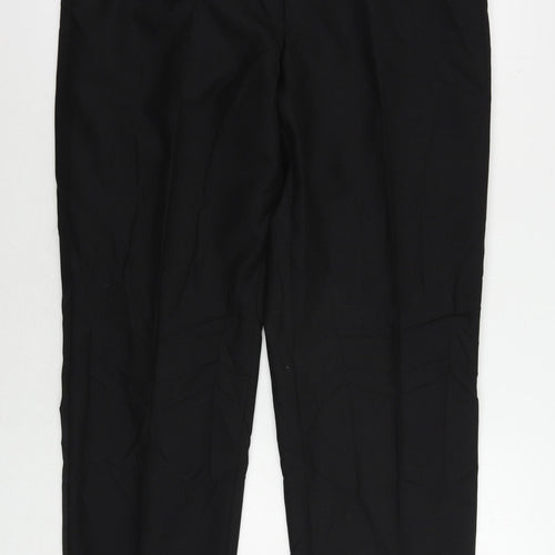 Burton Mens Black Polyester Dress Pants Trousers Size 36 in L31 in Regular Zip