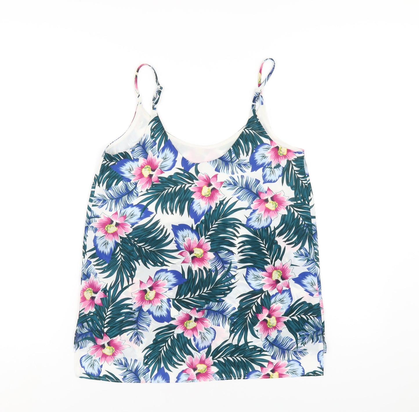 Dorothy Perkins Womens Multicoloured Floral Polyester Camisole T-Shirt Size 6 Round Neck