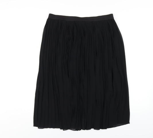 Yours Womens Black Polyester Pleated Skirt Size 18