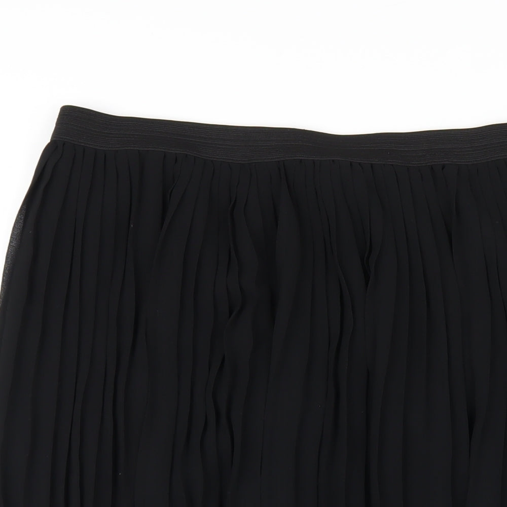 Yours Womens Black Polyester Pleated Skirt Size 18