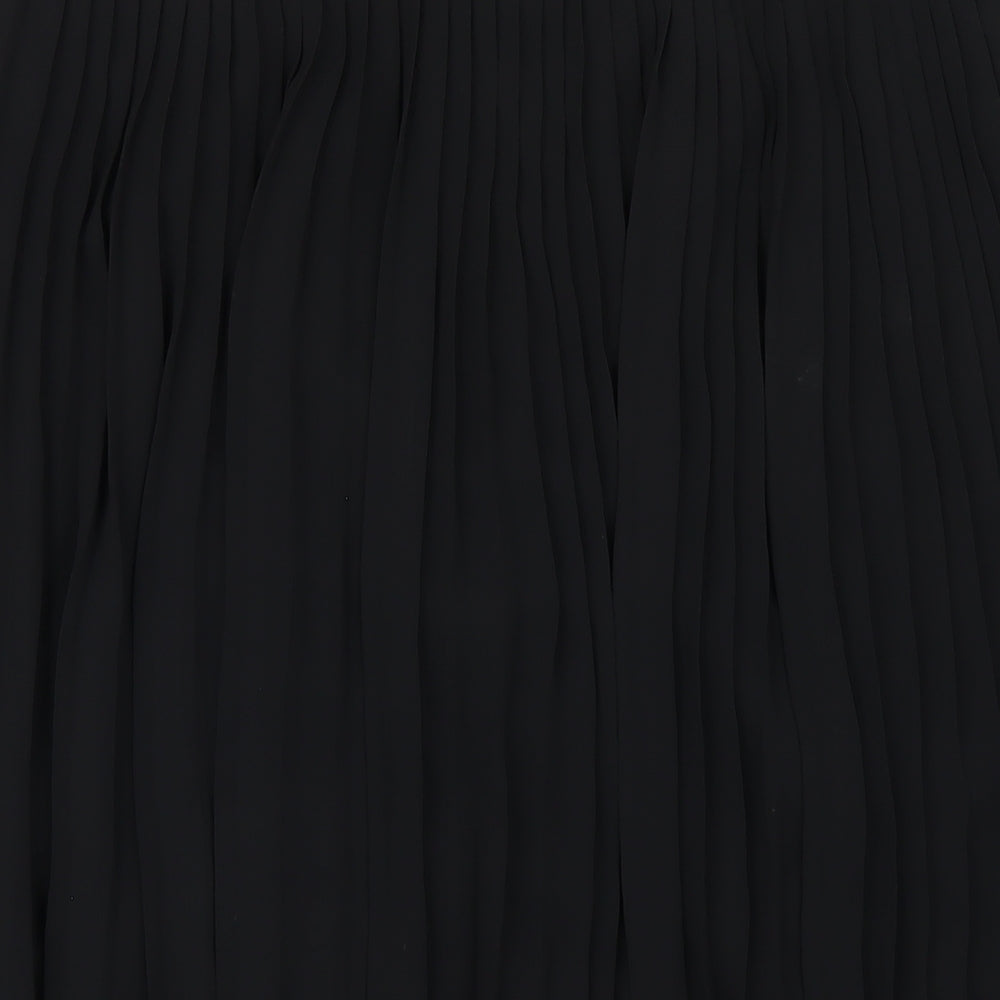 Yours Womens Black Polyester Pleated Skirt Size 18