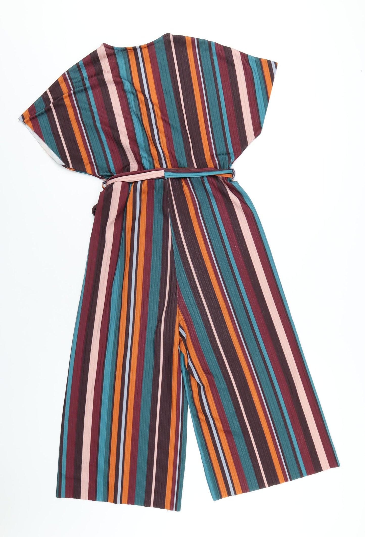 New Look Womens Multicoloured Striped Polyester Jumpsuit One-Piece Size 6 L20 in Pullover