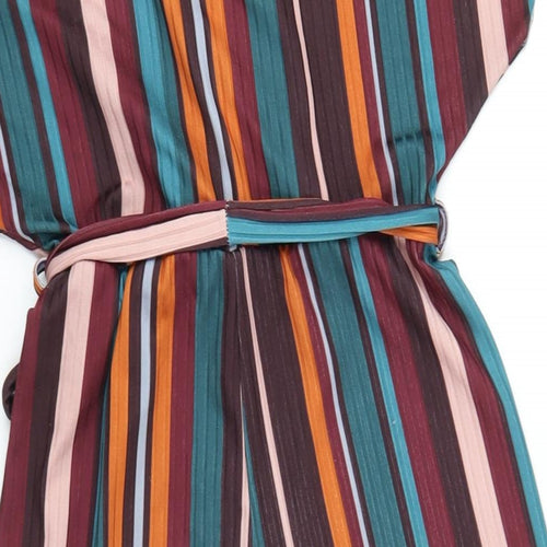 New Look Womens Multicoloured Striped Polyester Jumpsuit One-Piece Size 6 L20 in Pullover