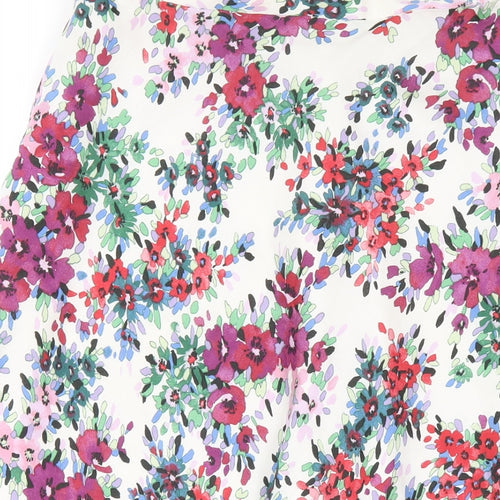 Eastex Womens Multicoloured Floral Polyester A-Line Skirt Size 12 Zip