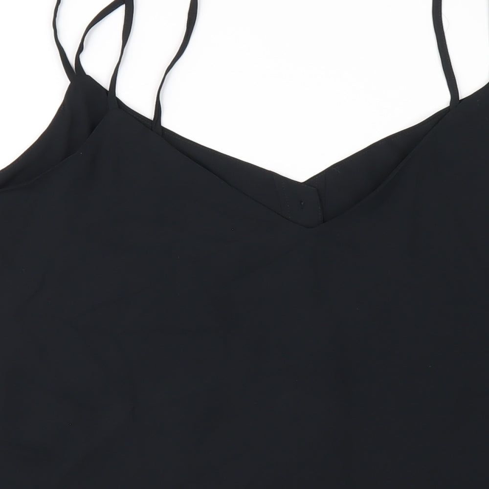 Marks and Spencer Womens Black Polyester Camisole T-Shirt Size 20 V-Neck