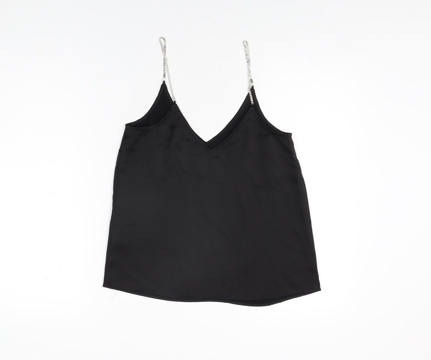 H&M Womens Black Polyester Camisole T-Shirt Size XS V-Neck