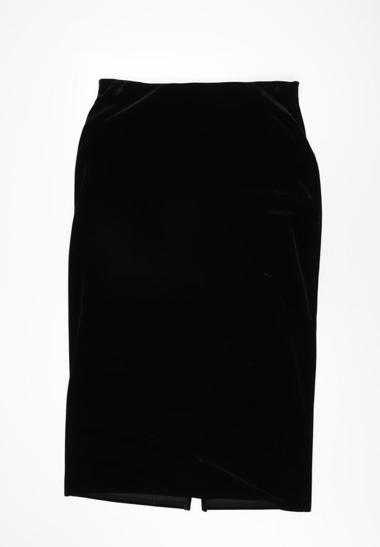 Debenhams Womens Black Polyester Straight & Pencil Skirt Size 18