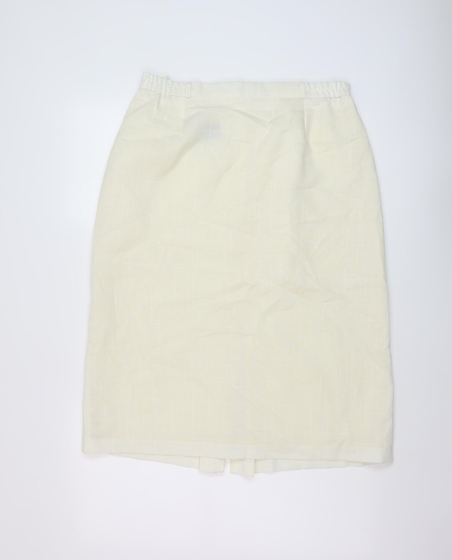 Fiorella Womens Ivory Polyester Straight & Pencil Skirt Size 16 Zip