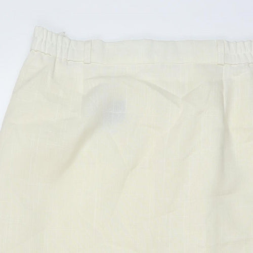 Fiorella Womens Ivory Polyester Straight & Pencil Skirt Size 16 Zip