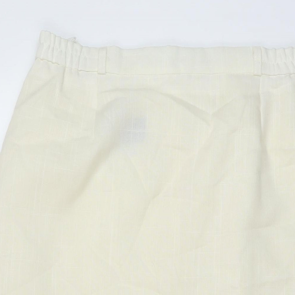 Fiorella Womens Ivory Polyester Straight & Pencil Skirt Size 16 Zip