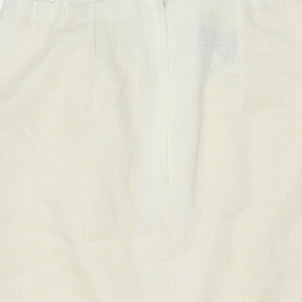 Fiorella Womens Ivory Polyester Straight & Pencil Skirt Size 16 Zip