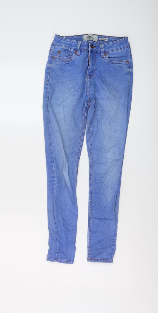 New Look Womens Blue Cotton Skinny Jeans Size 10 L25 in Regular Button