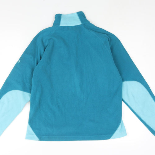 Mountain Equipment Womens Blue Colourblock Polyester Pullover Sweatshirt Size 12 Zip - Logo