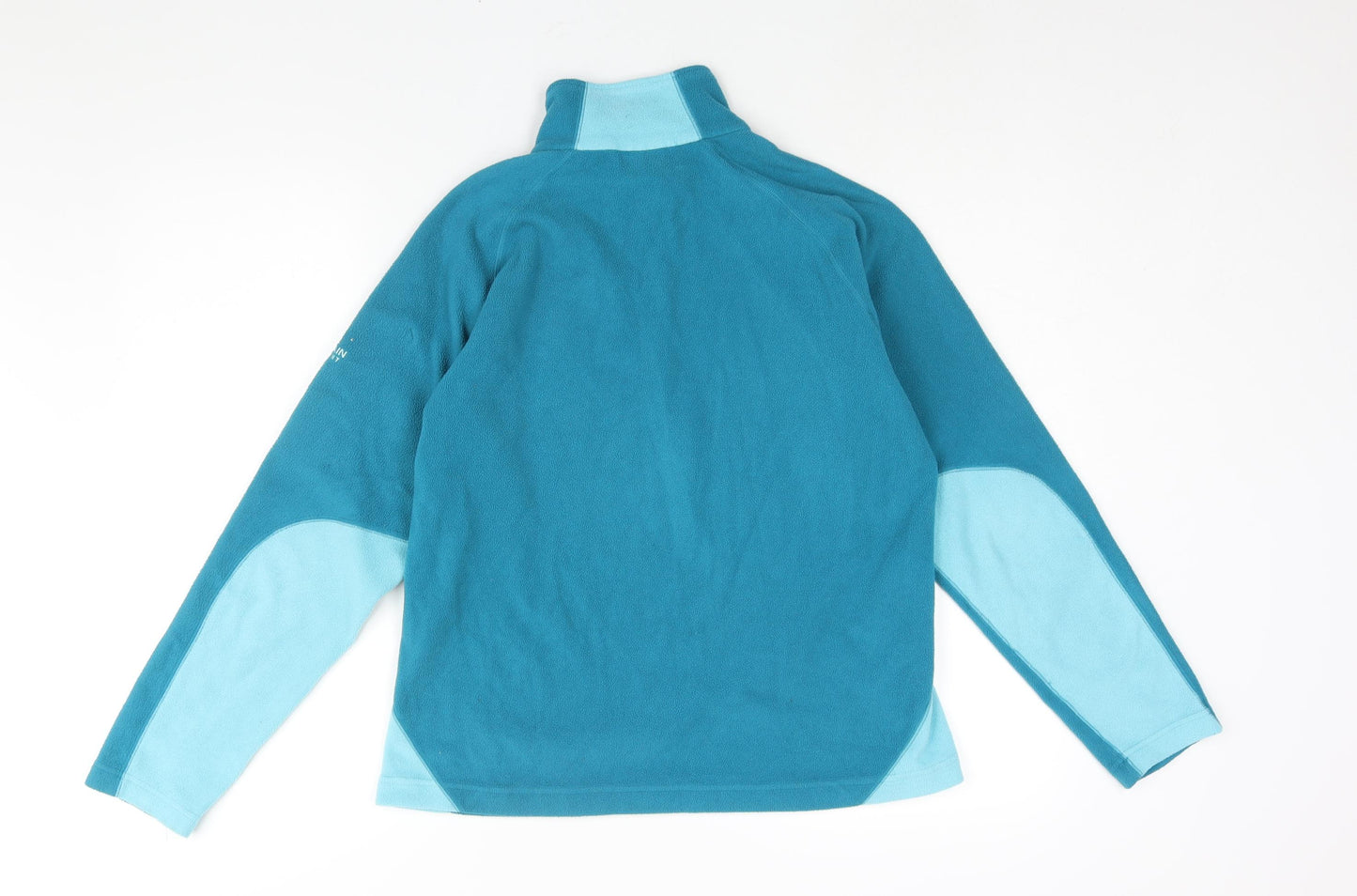 Mountain Equipment Womens Blue Colourblock Polyester Pullover Sweatshirt Size 12 Zip - Logo