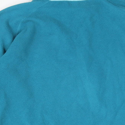 Mountain Equipment Womens Blue Colourblock Polyester Pullover Sweatshirt Size 12 Zip - Logo