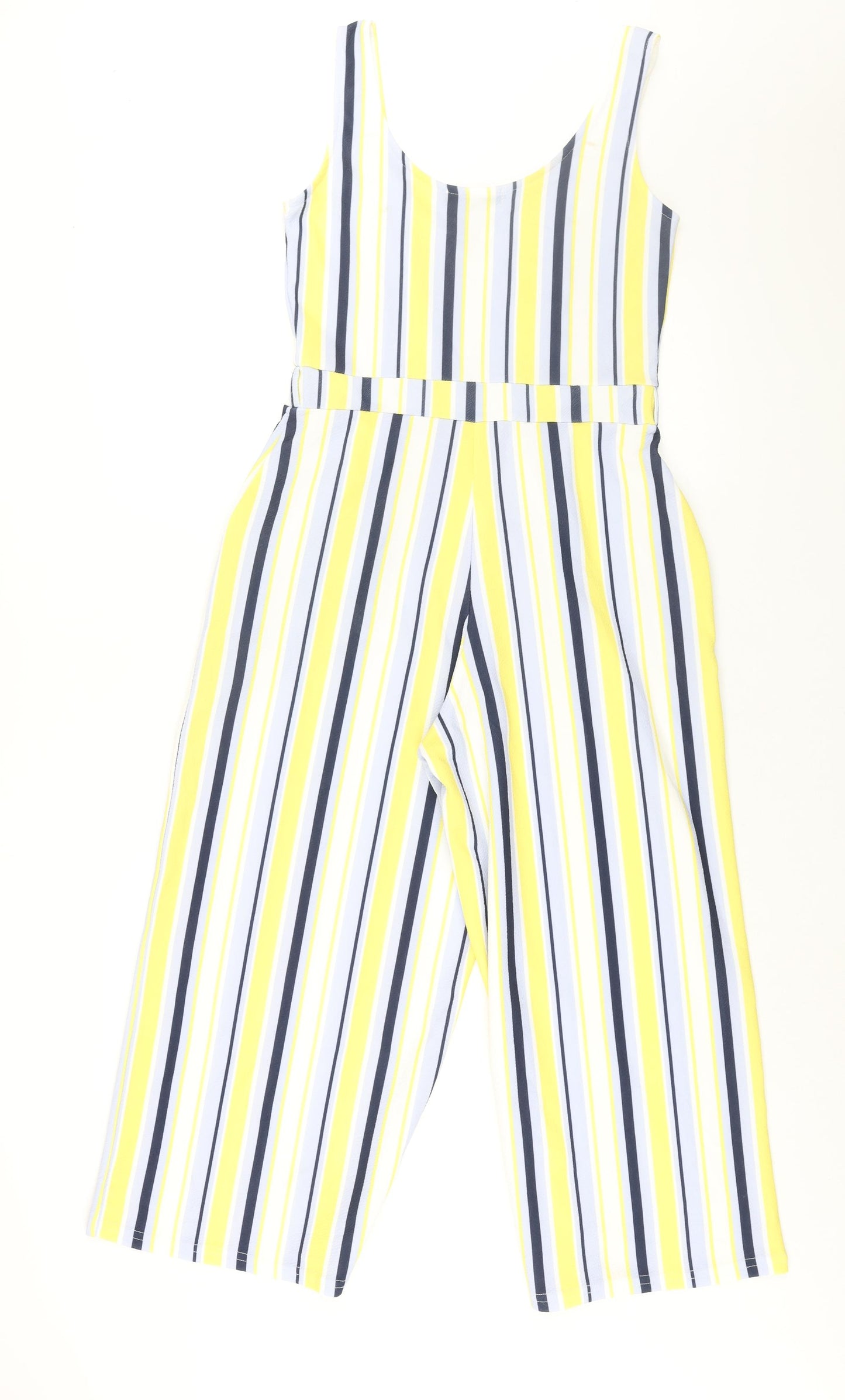 Quiz Womens Multicoloured Striped Polyester Jumpsuit One-Piece Size 12 L23 in Pullover