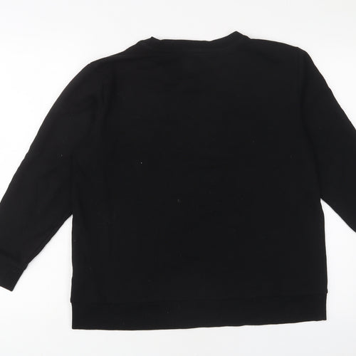 DKNY Womens Black Cotton Pullover Sweatshirt Size M Pullover - Sequins