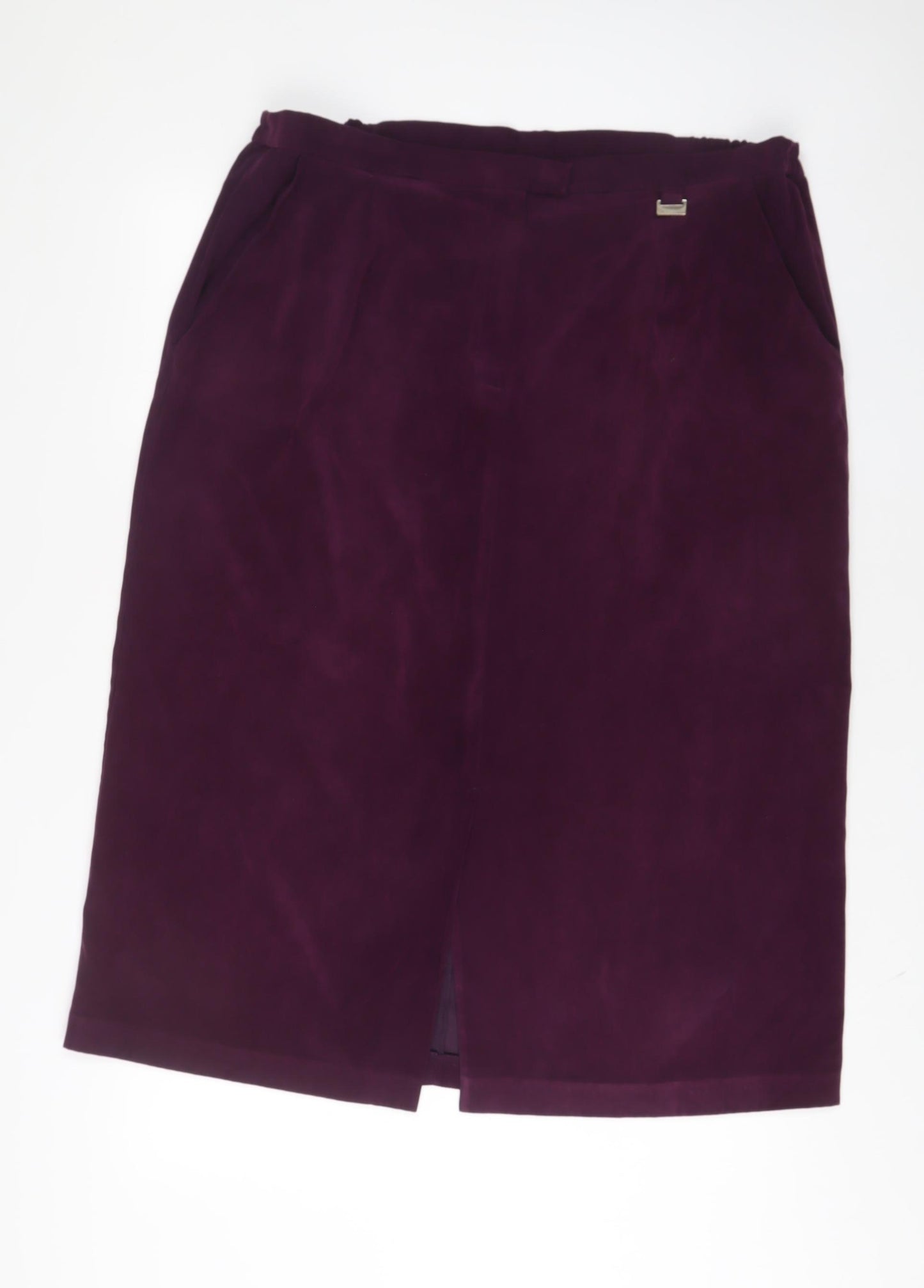 OPUS Womens Purple Polyester A-Line Skirt Size 24 Hook & Eye