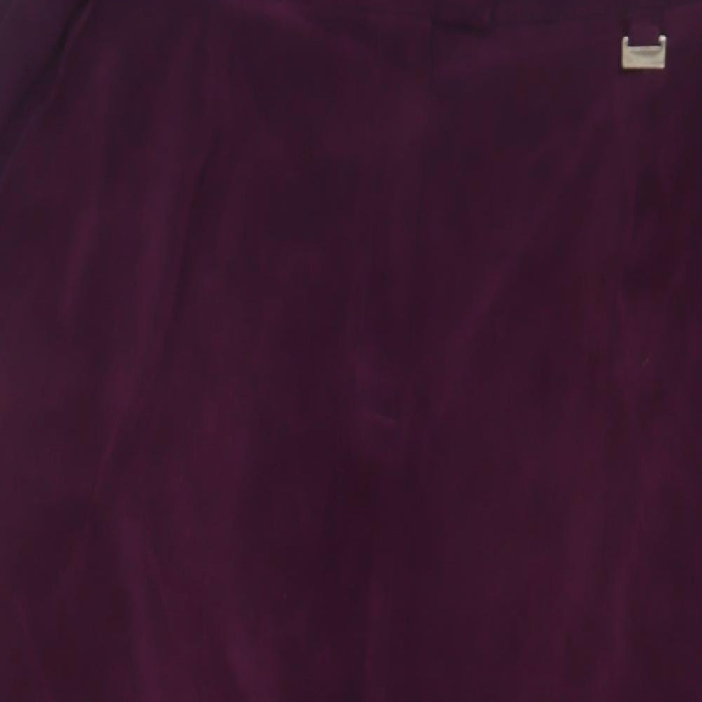 OPUS Womens Purple Polyester A-Line Skirt Size 24 Hook & Eye