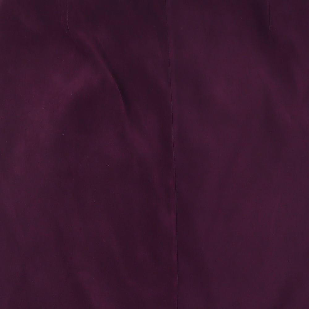 OPUS Womens Purple Polyester A-Line Skirt Size 24 Hook & Eye