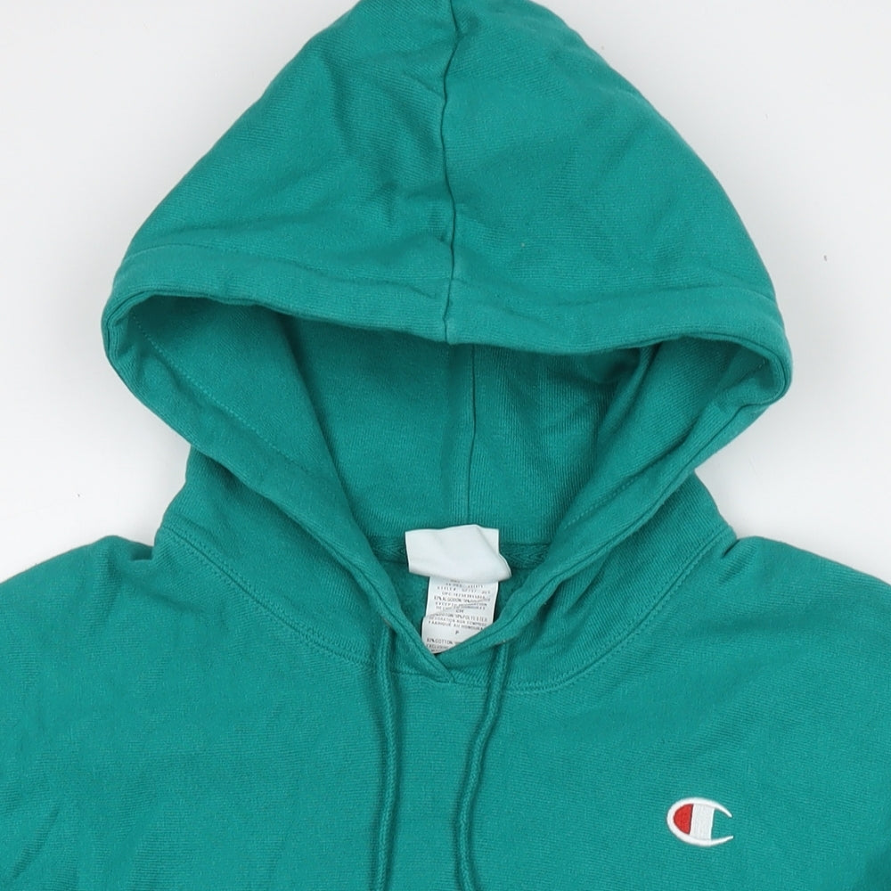 Champion Womens Green Cotton Pullover Hoodie Size S Pullover