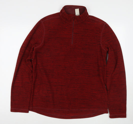 DECATHLON Mens Red Polyester Pullover Sweatshirt Size M