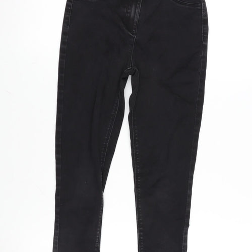 Candy Girls Black Cotton Tapered Jeans Size 10 Years L21.5 in Regular Zip