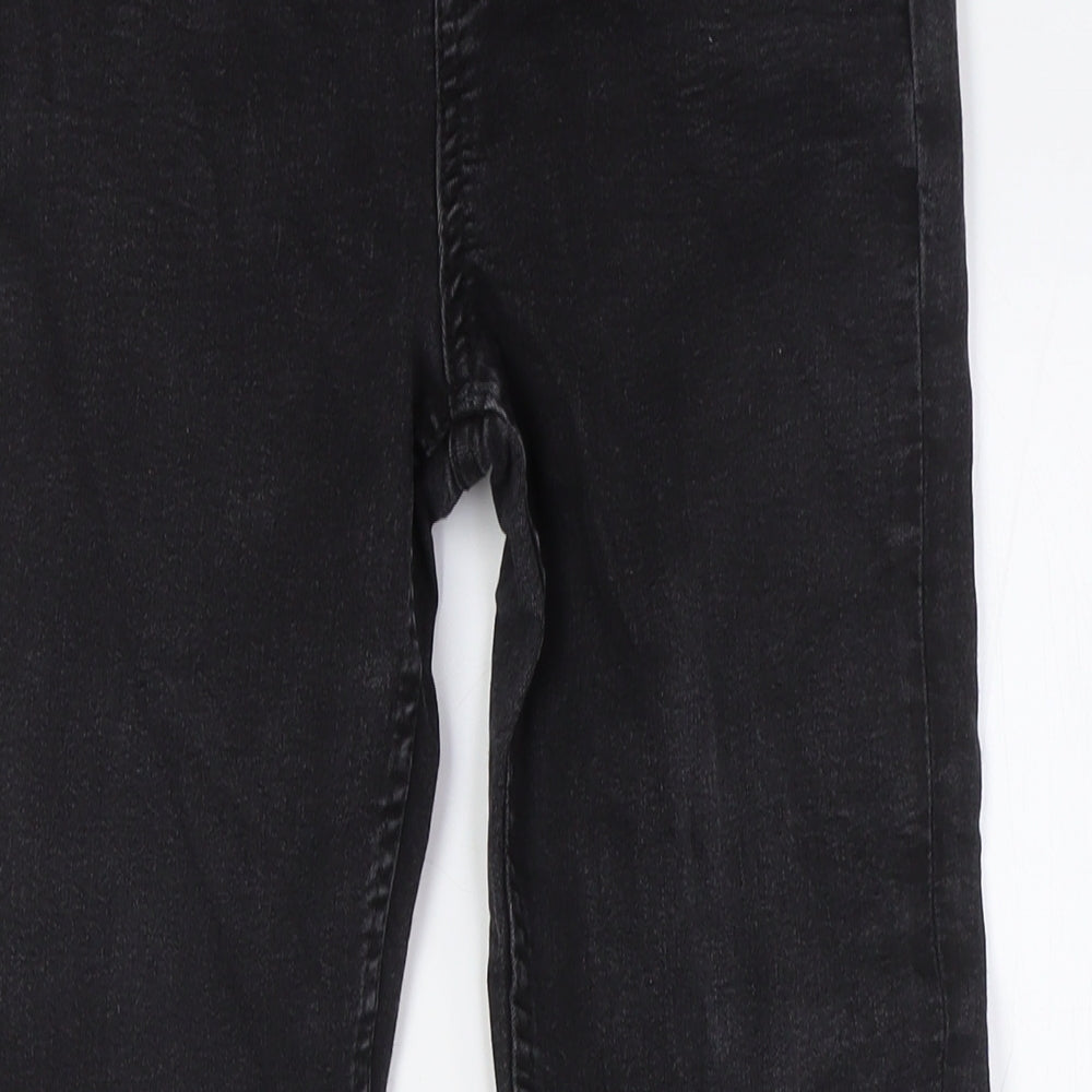 Marks and Spencer Womens Black Cotton Skinny Jeans Size 10 L30 in Regular Button