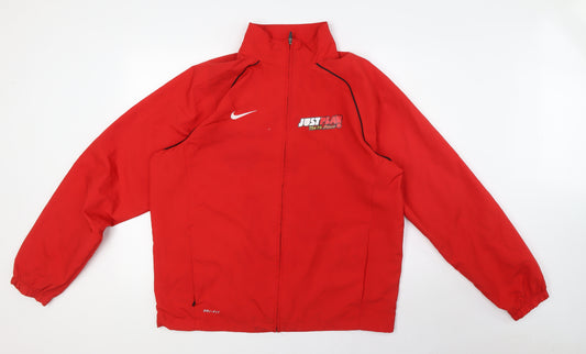 Nike Mens Red Jacket Size L Zip - JustPlay. The FA Mars