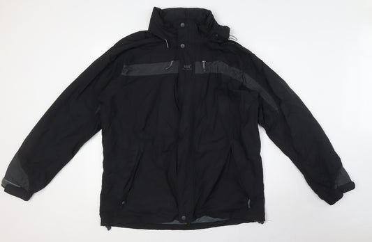 Helly Hansen Mens Black Jacket Size L Zip - Waterproof, Breathable, Walking