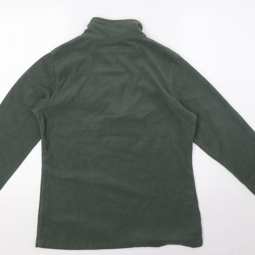 Mountain Warehouse Womens Green Polyester Pullover Sweatshirt Size M Zip - 1/4 Zip