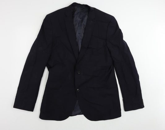 NEXT Mens Blue Wool Jacket Suit Jacket Size 44 Regular